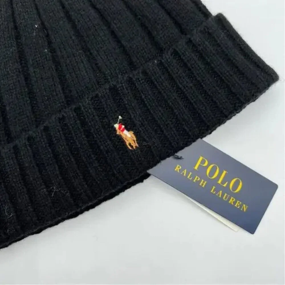 Polo Ralph Lauren Wool Blend Ribbed Cuff Knit Beanie